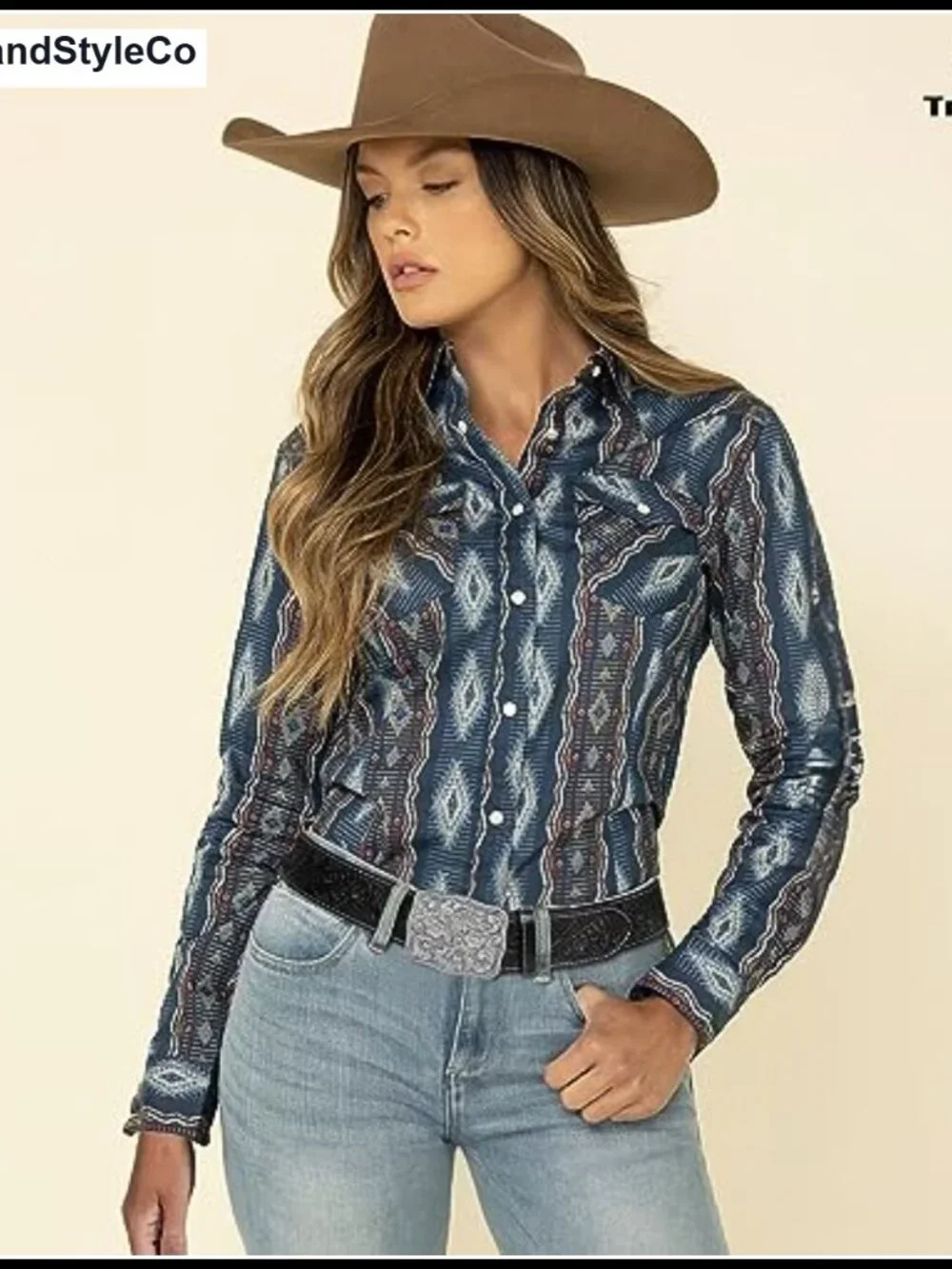 Western Leather Belt with Interchangeable Buckle for Women Men Cowgirl Cowboy